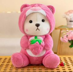 OSITO DISFRAZADO DE LOTSO CON SU FRESA 45 CM 🍓😍