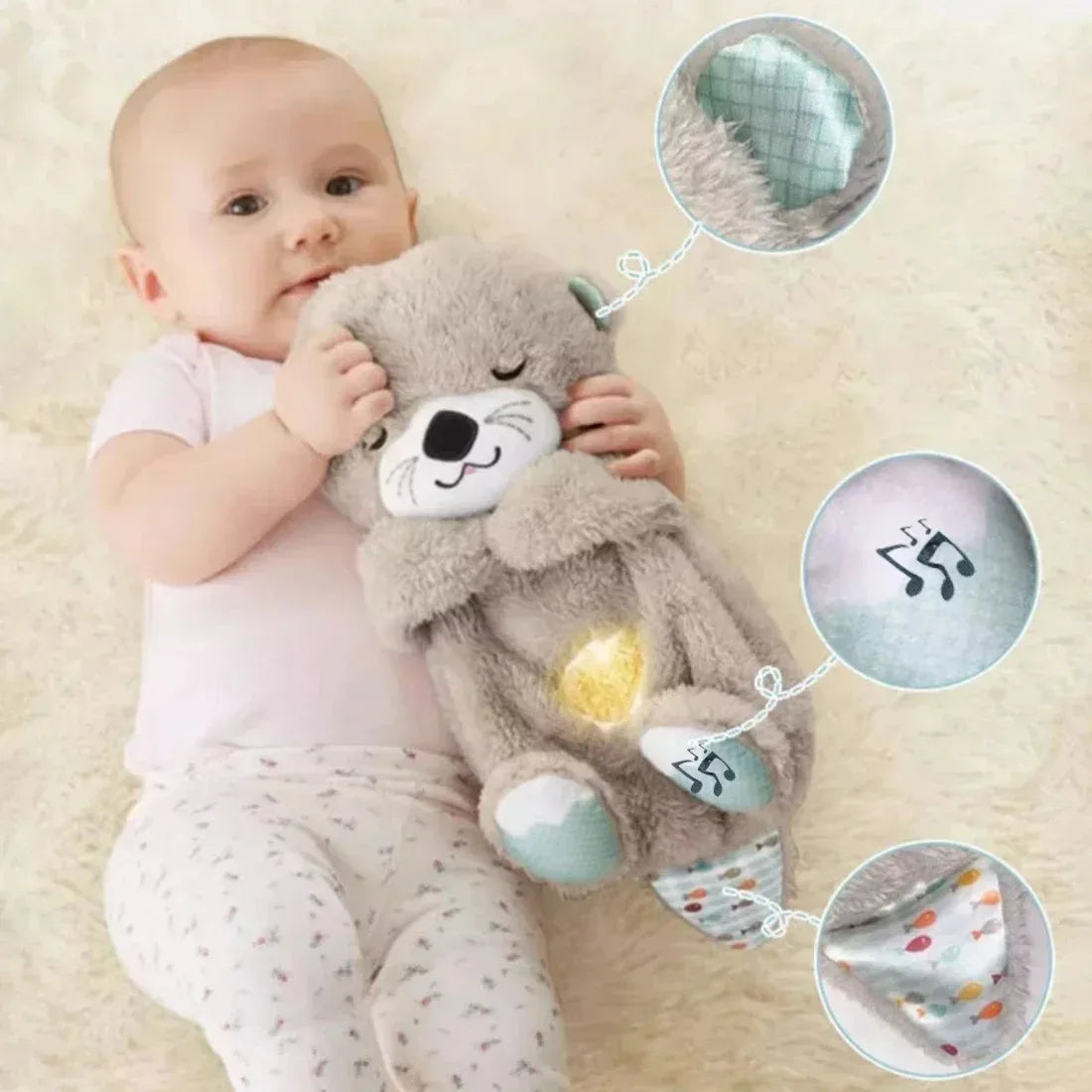 🎁 PELUCHE NUTRIA RESPIRANTE MUSICAL 😍 🎁
