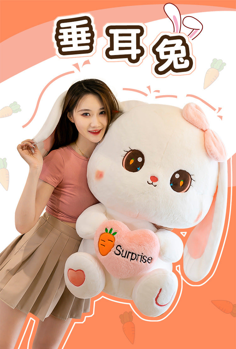PELUCHE CONEJO KAWAI + RAMITO DE ROSAS ARTIFICIALES 👸💖