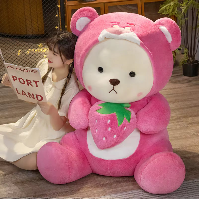OSITO DISFRAZADO DE LOTSO CON SU FRESA 🍓😍