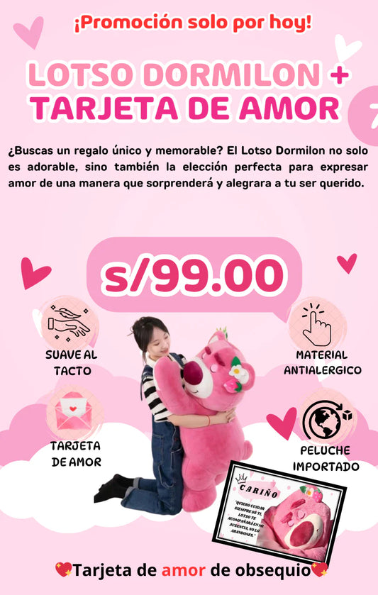 LOTSO DORMILÓN + BORDADO Y SU TARJETA PERZONALIZADA ❤️