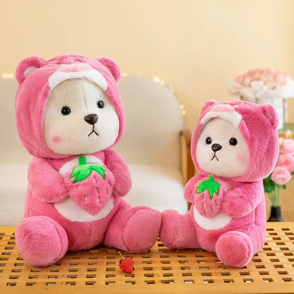 OSITO DISFRAZADO DE LOTSO CON SU FRESA 45 CM 🍓😍
