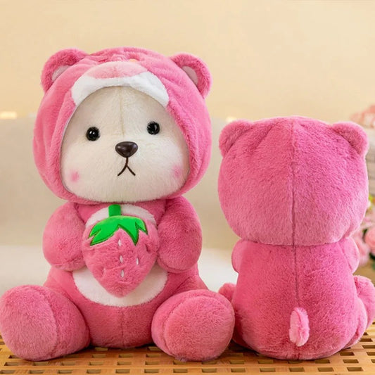 OSITO DISFRAZADO DE LOTSO CON SU FRESA 45 CM 🍓😍